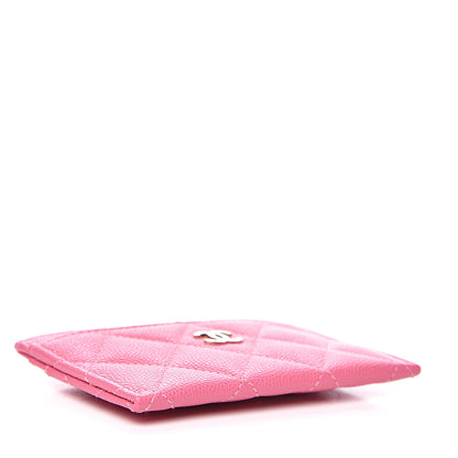 Chanel Caviar Quilted Card Holder Pink 4 of 9