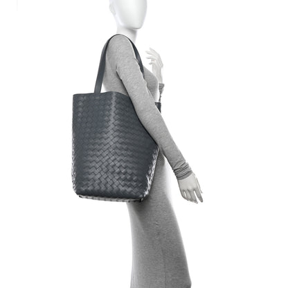 Bottega Veneta Calfskin Intrecciato Small Tote Bag Grey 2 of 10