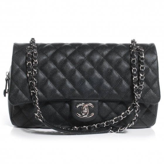 Chanel Caviar Jumbo Easy Flap Black 1 of 8
