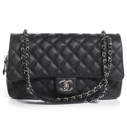 Chanel Caviar Jumbo Easy Flap Black 1 of 8