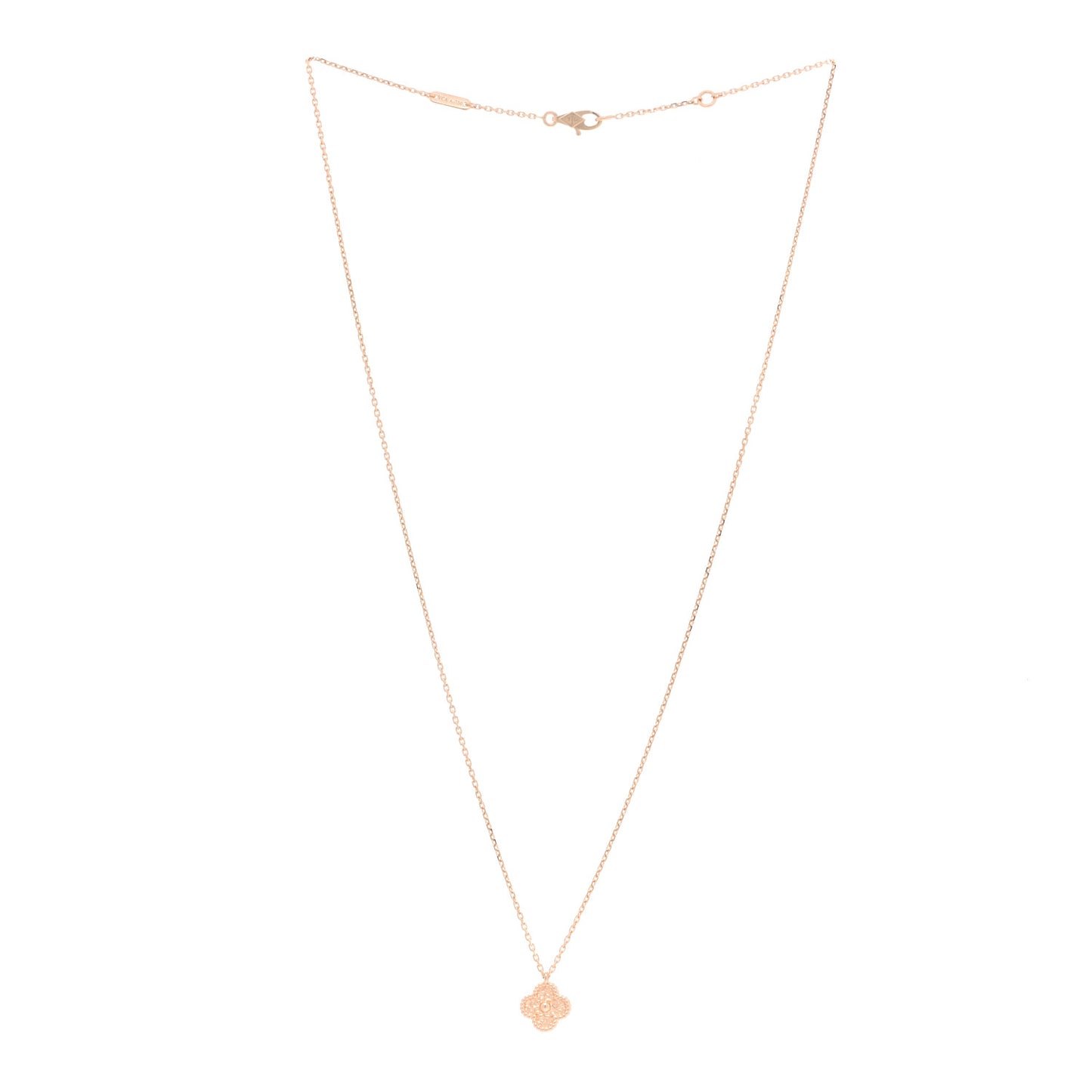 18K Rose Gold Sweet Alhambra Pendant Necklace