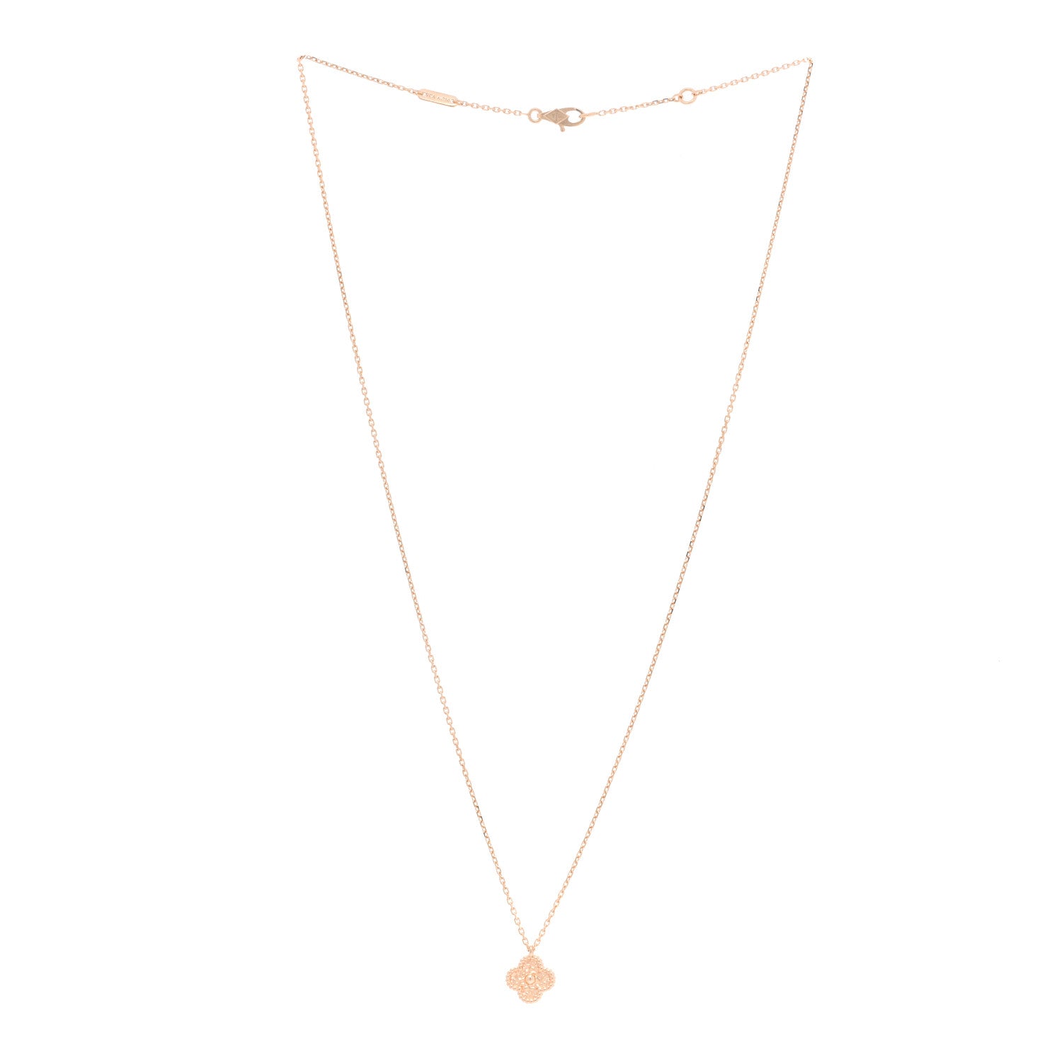 Van Cleef & Arpels 18K Rose Gold Sweet Alhambra Pendant Necklace 2 of 3
