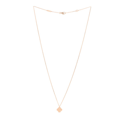 Van Cleef & Arpels 18K Rose Gold Sweet Alhambra Pendant Necklace 2 of 3