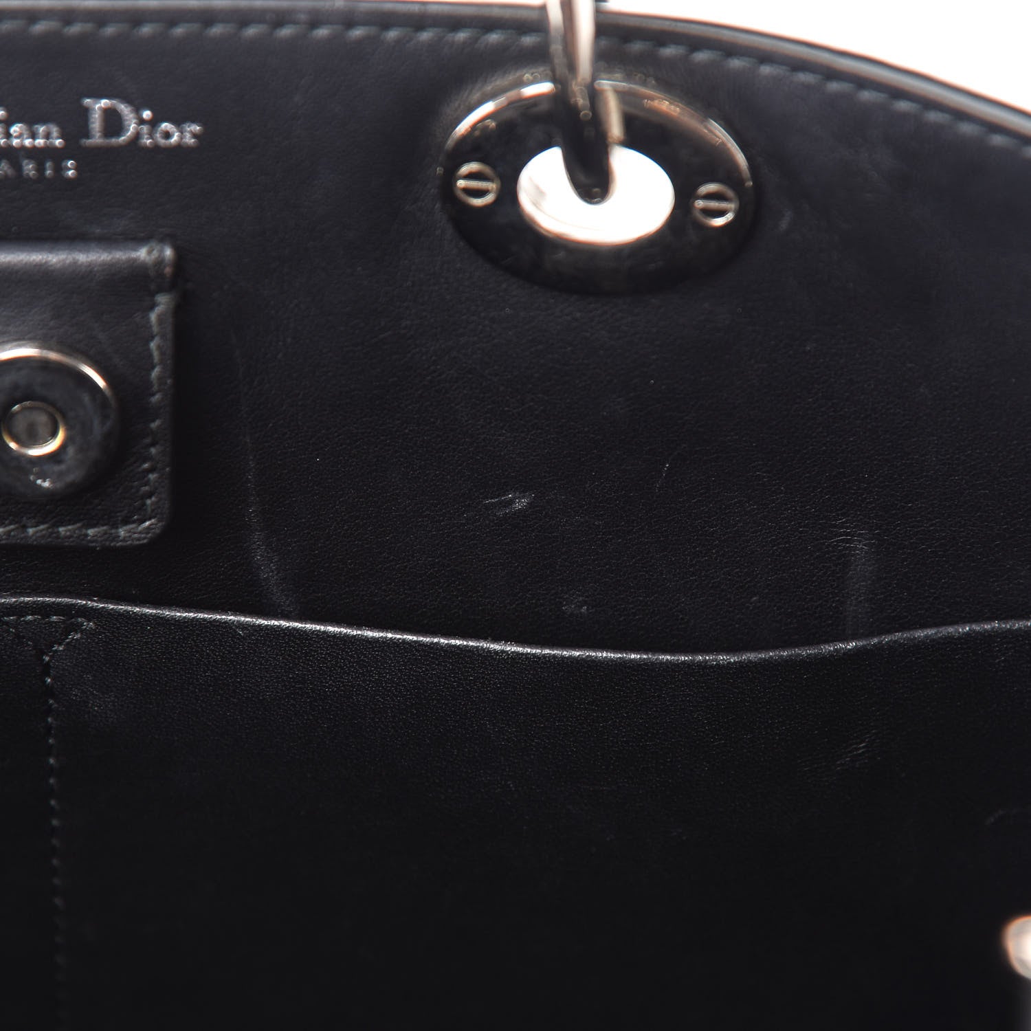 Christian Dior Smooth Calfskin Tri-Color Diorissimo Pocket Tote Black Blue Red 6 of 14