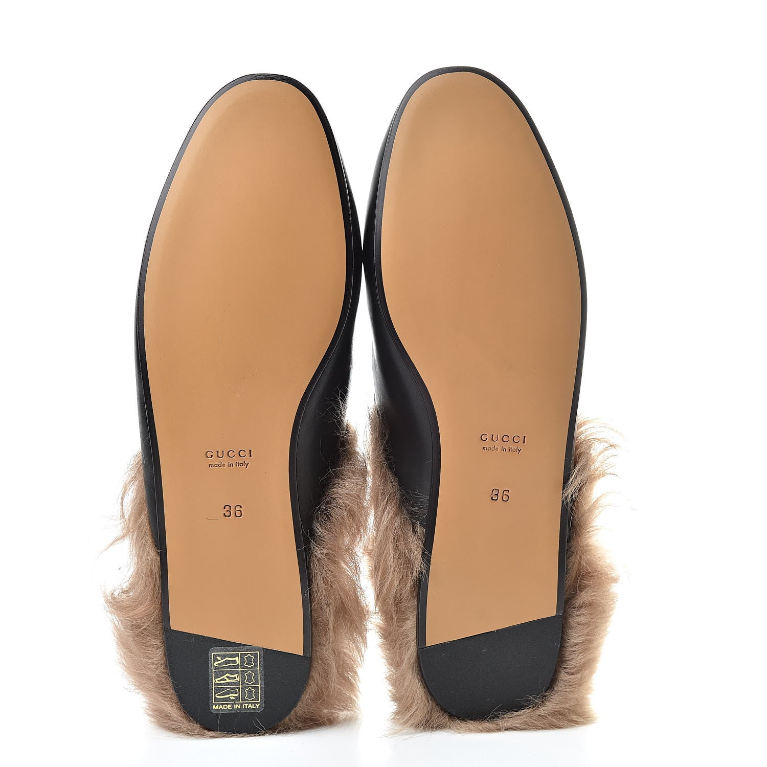 Gucci Calfskin Fur Tiger Embroidered Womens Princetown Slippers 36 Black 6 of 9