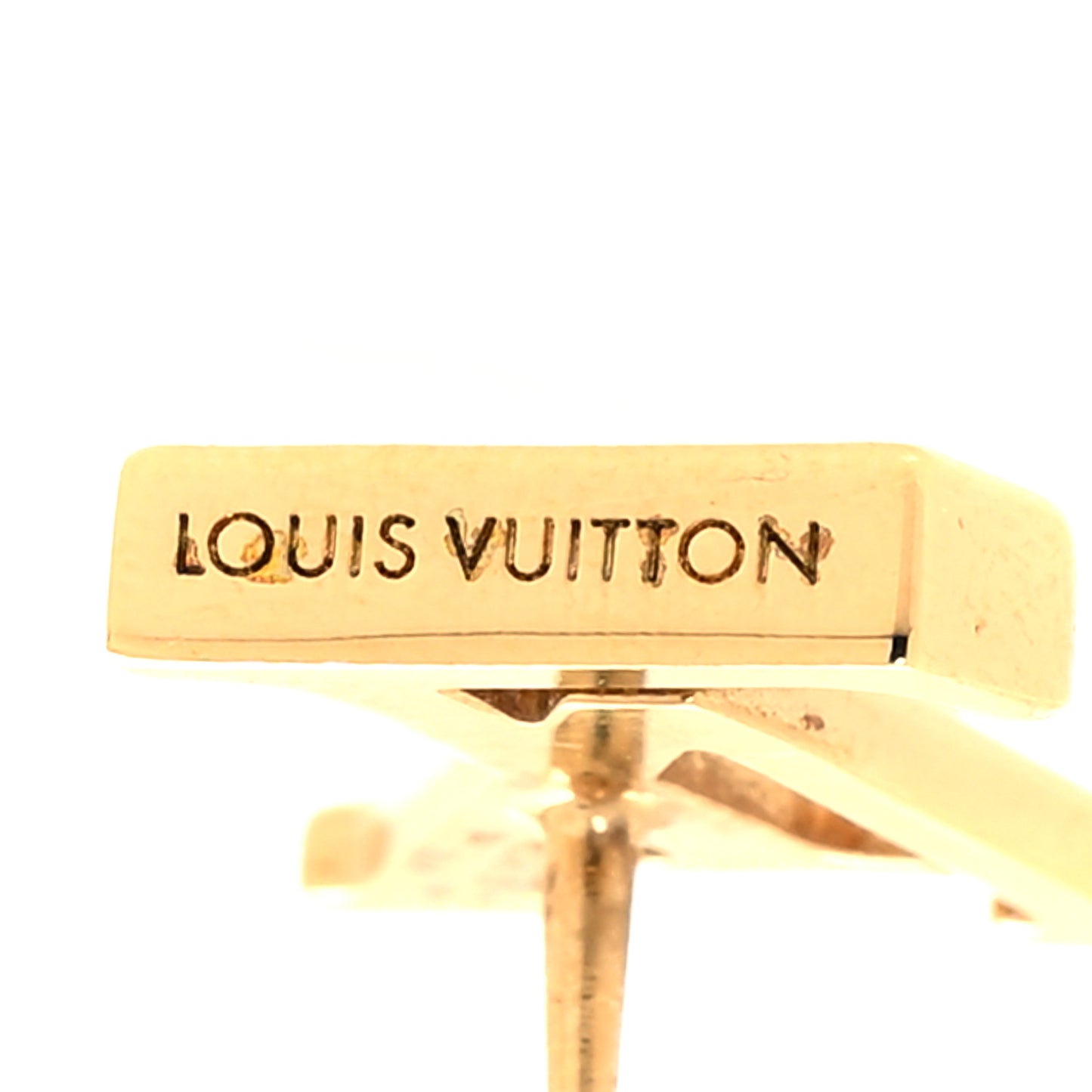 LOUIS VUITTON Metal LV Iconic Earrings Gold