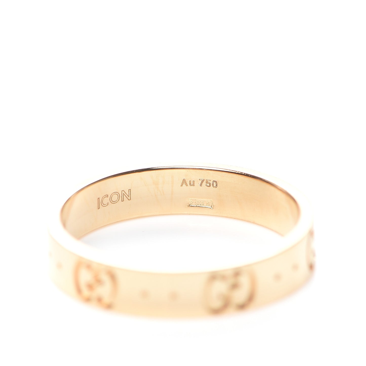 18K Yellow Gold 4mm Icon Thin Band Ring 54 6.75