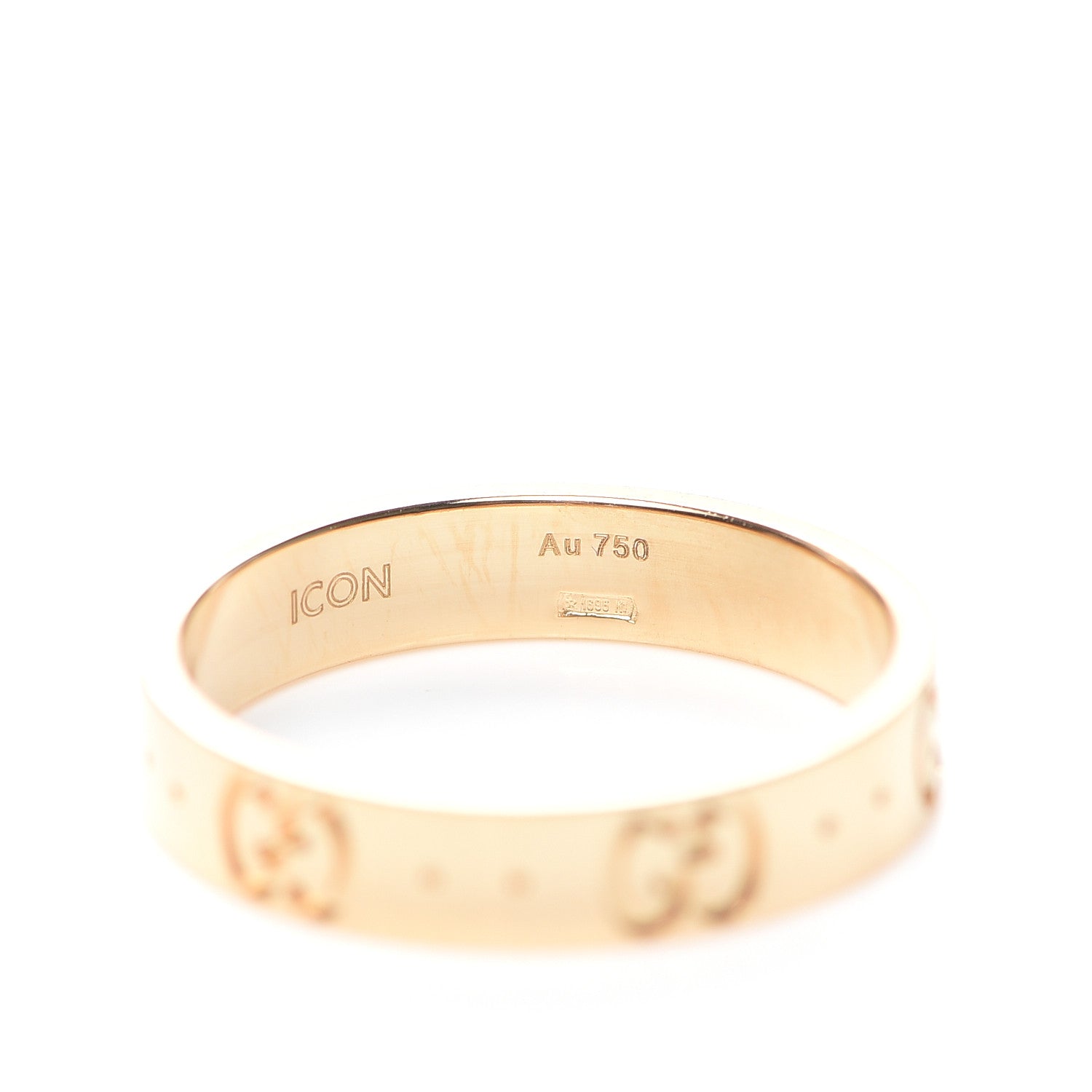 Gucci 18K Yellow Gold 4mm Icon Thin Band Ring 54 6.75 5 of 6