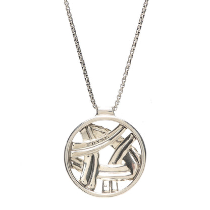David Yurman Sterling Silver Diamond Papyrus Pendant Necklace 5 of 5