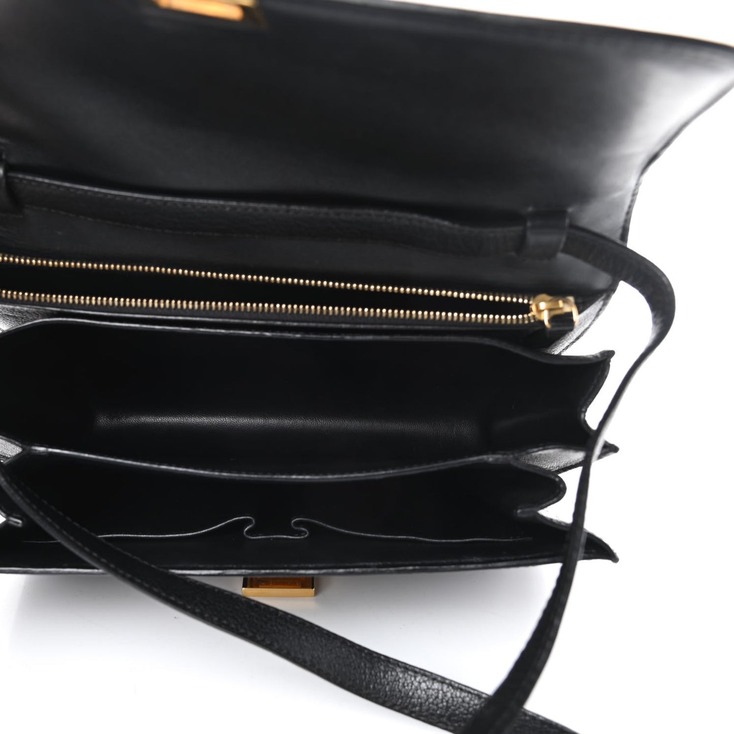 Goatskin Medium Classic Box Flap Bag Black