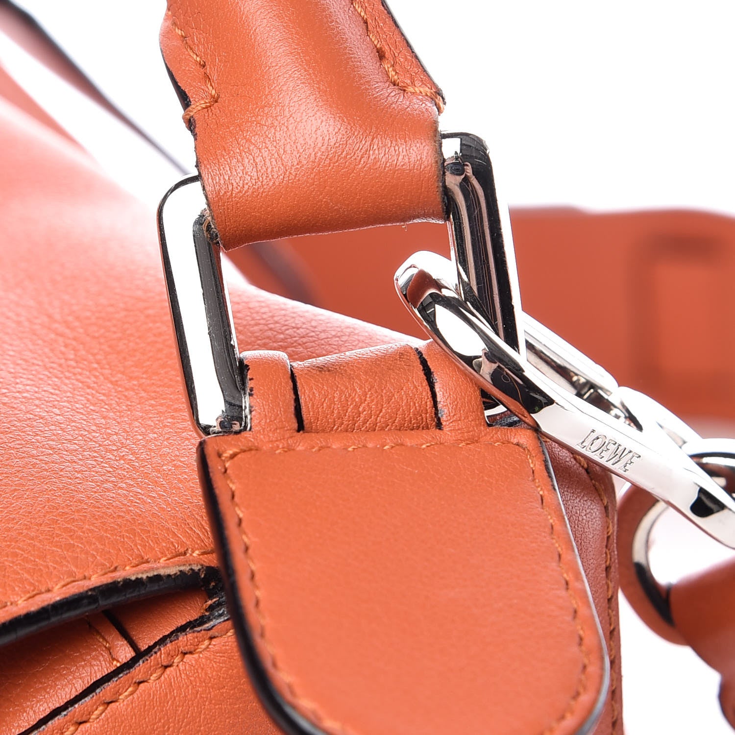 Loewe Calfskin Small Puzzle Bag Orange 10 of 16
