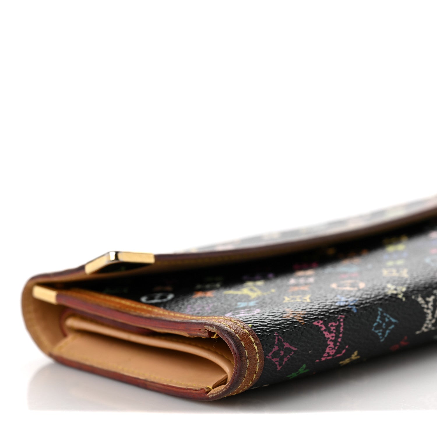 Louis Vuitton Monogram Multicolor Porte Tresor International Wallet Black 8 of 13