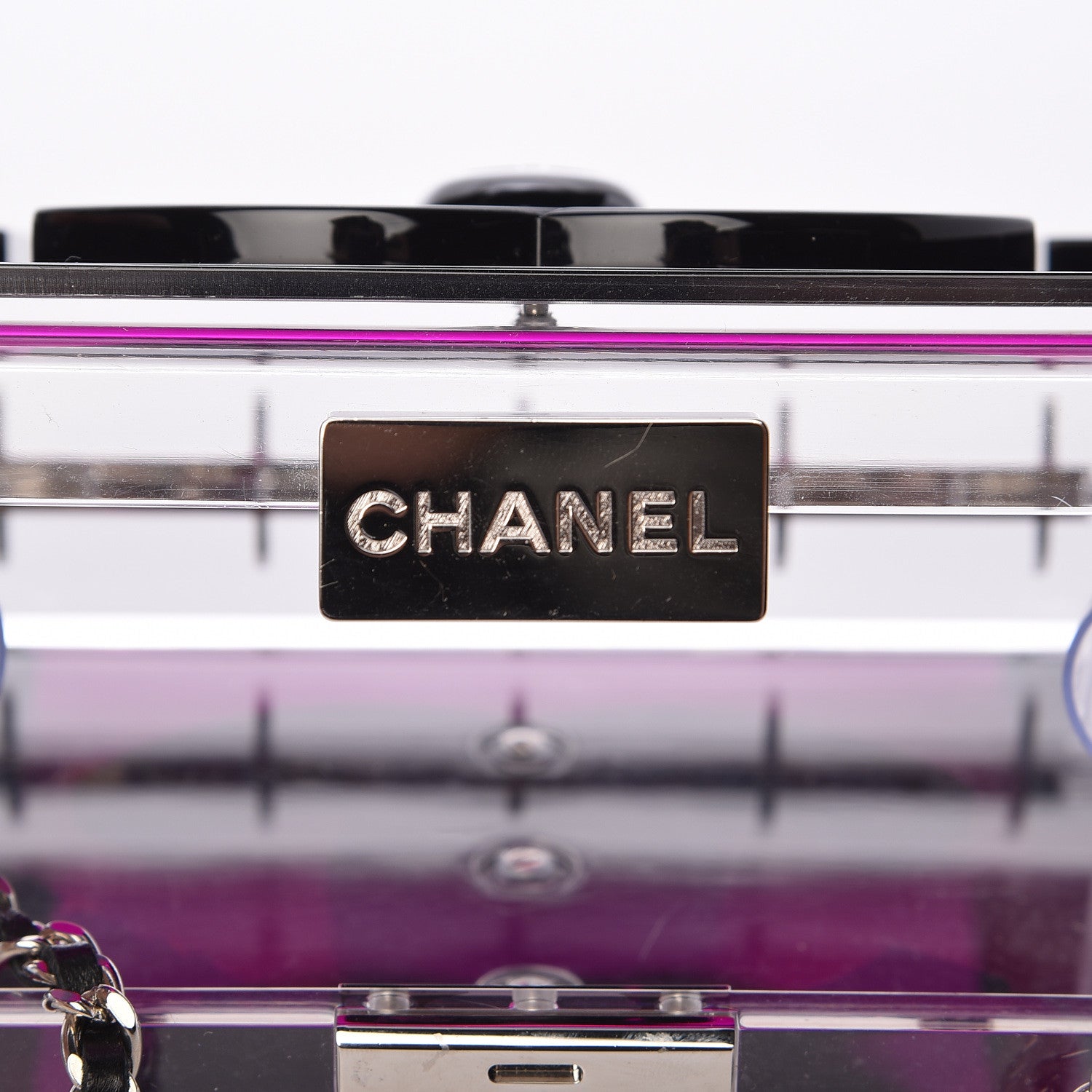 Chanel Plexiglass Boy Brick Lego Clutch Black Pink 6 of 11