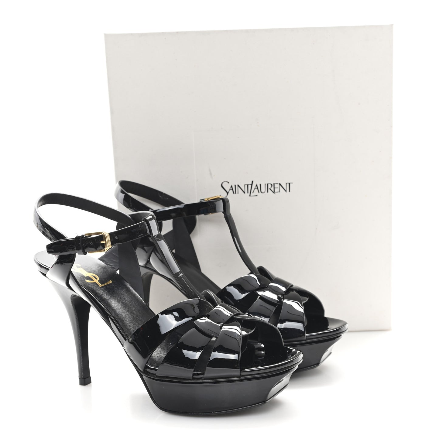 Patent Tribute 75 Platform Sandals 38.5 Black