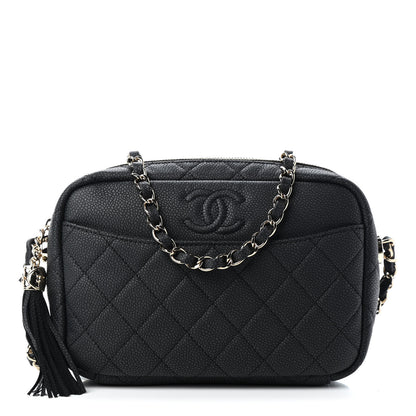 Chanel Iridescent Caviar Quilted Small Coco Tassel Camera Case Black 1 of 9