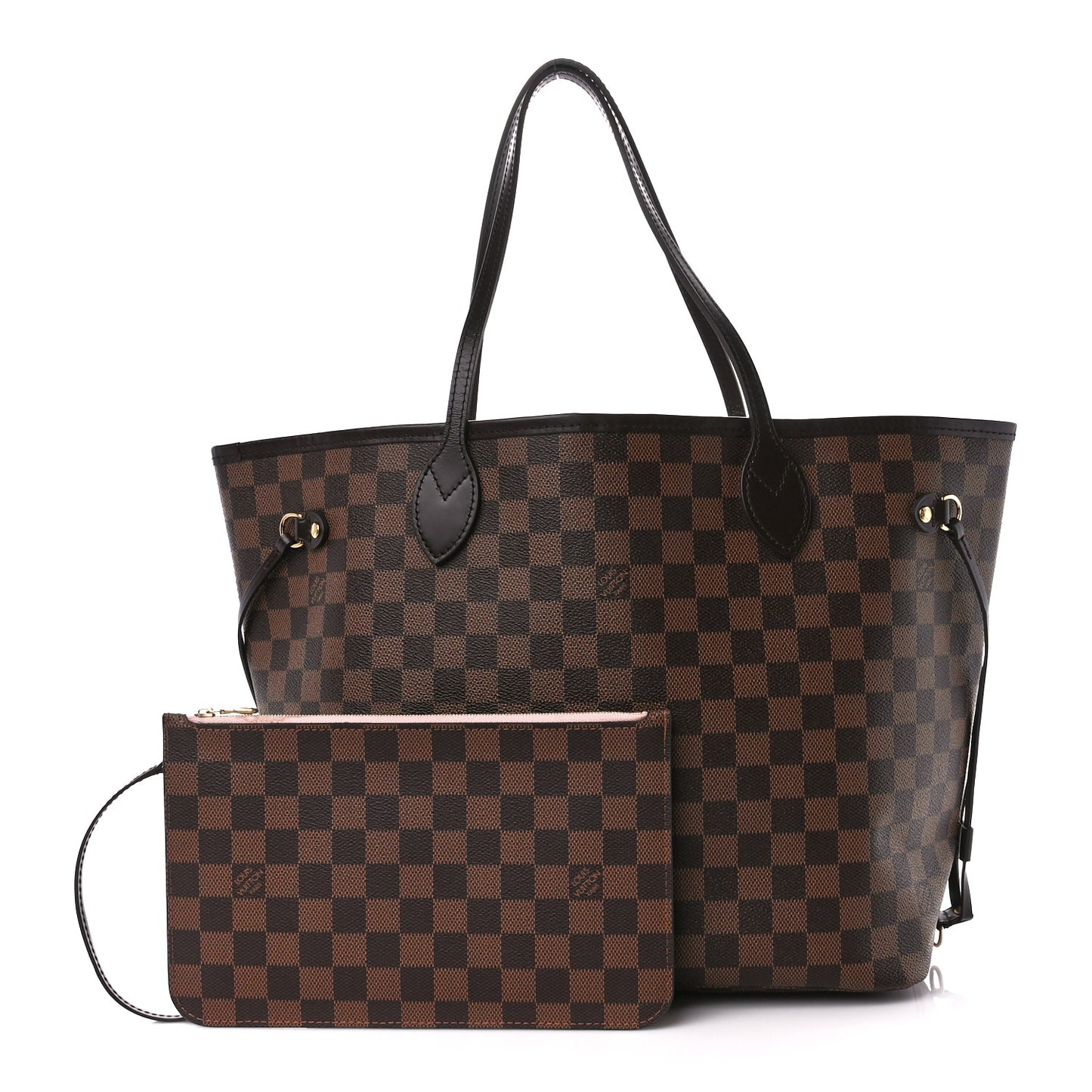 Damier Ebene Neo Neverfull MM Rose Ballerine