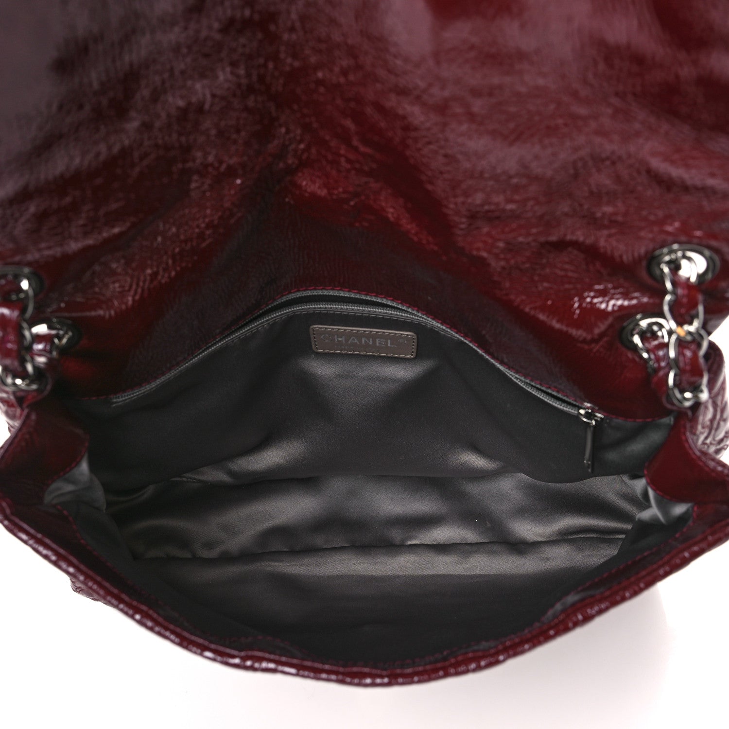 Chanel Vinyl Rock In Moscow Single Flap Dark Red 5 of 9