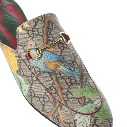Gucci GG Supreme Monogram Tian Womens Princetown Slippers 42 Beige Ebony Multicolor 10 of 11