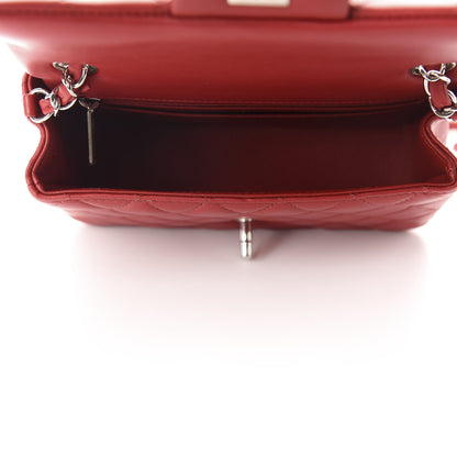 Chanel Lambskin Quilted Mini Rectangular Flap Red 5 of 11