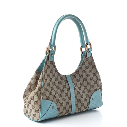 Gucci Monogram Calfskin Large Bardot Shoulder Bag Turquoise 3 of 10
