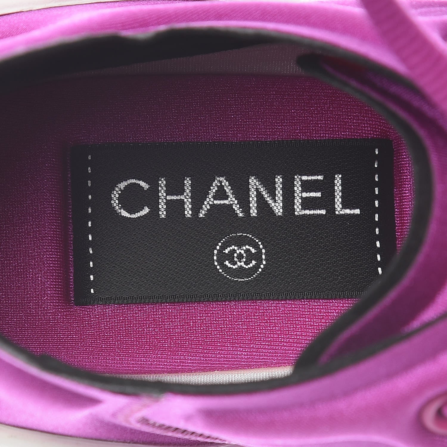 Chanel Lycra Womens CC Sneakers 7.5 Dark Pink 7 of 7