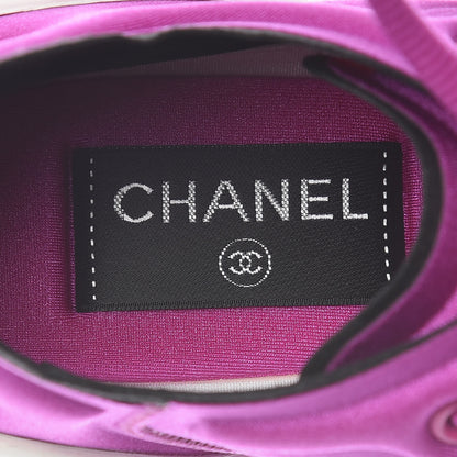 Chanel Lycra Womens CC Sneakers 7.5 Dark Pink 7 of 7
