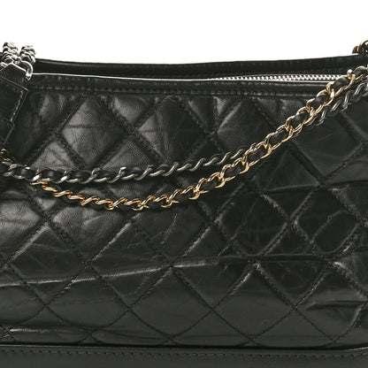 Chanel Aged Calfskin Quilted Medium Gabrielle Hobo Black 8 of 11