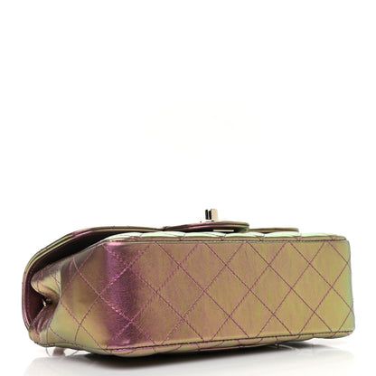 Chanel Iridescent Lambskin Quilted Mini Rectangular Flap Purple 4 of 13