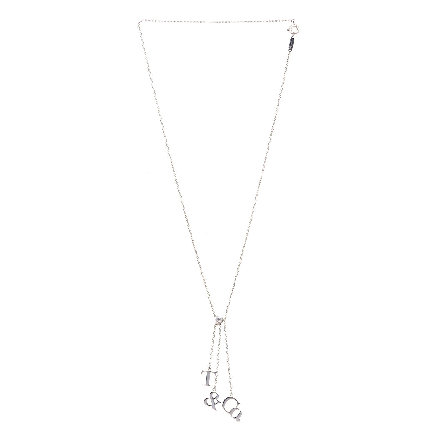 Tiffany Sterling Silver Letters Lariat Necklace 2 of 5