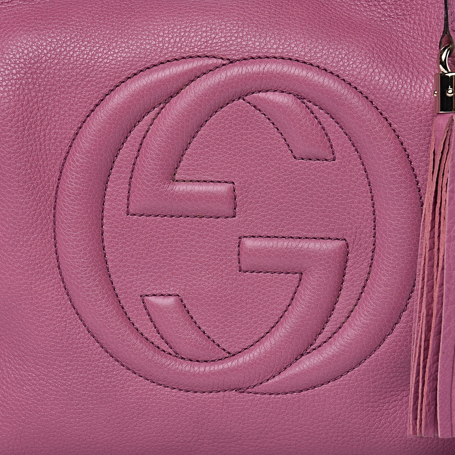 Gucci Pebbled Calfskin Medium Soho Shoulder Bag Fresia Rose 12 of 12