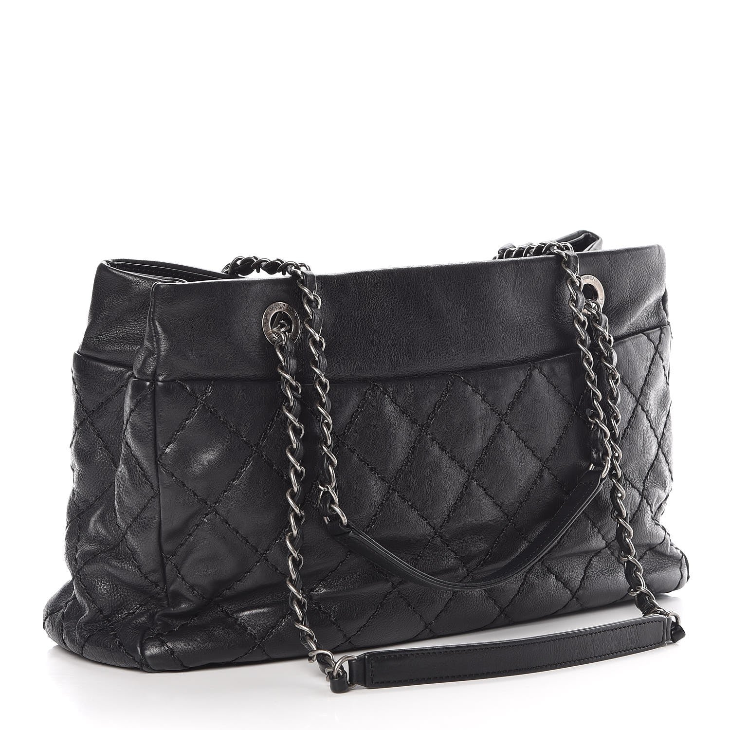 Chanel Calfskin Medium Stitch It Tote Black 2 of 10