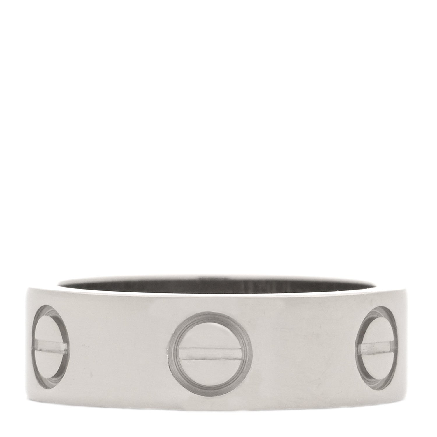 Cartier 18K White Gold 5.5mm LOVE Ring 48 4.5 3 of 4