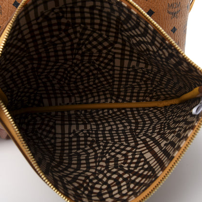 MCM Visetos Medium Liz Reversible Shopper Tote Cognac Yellow 10 of 18