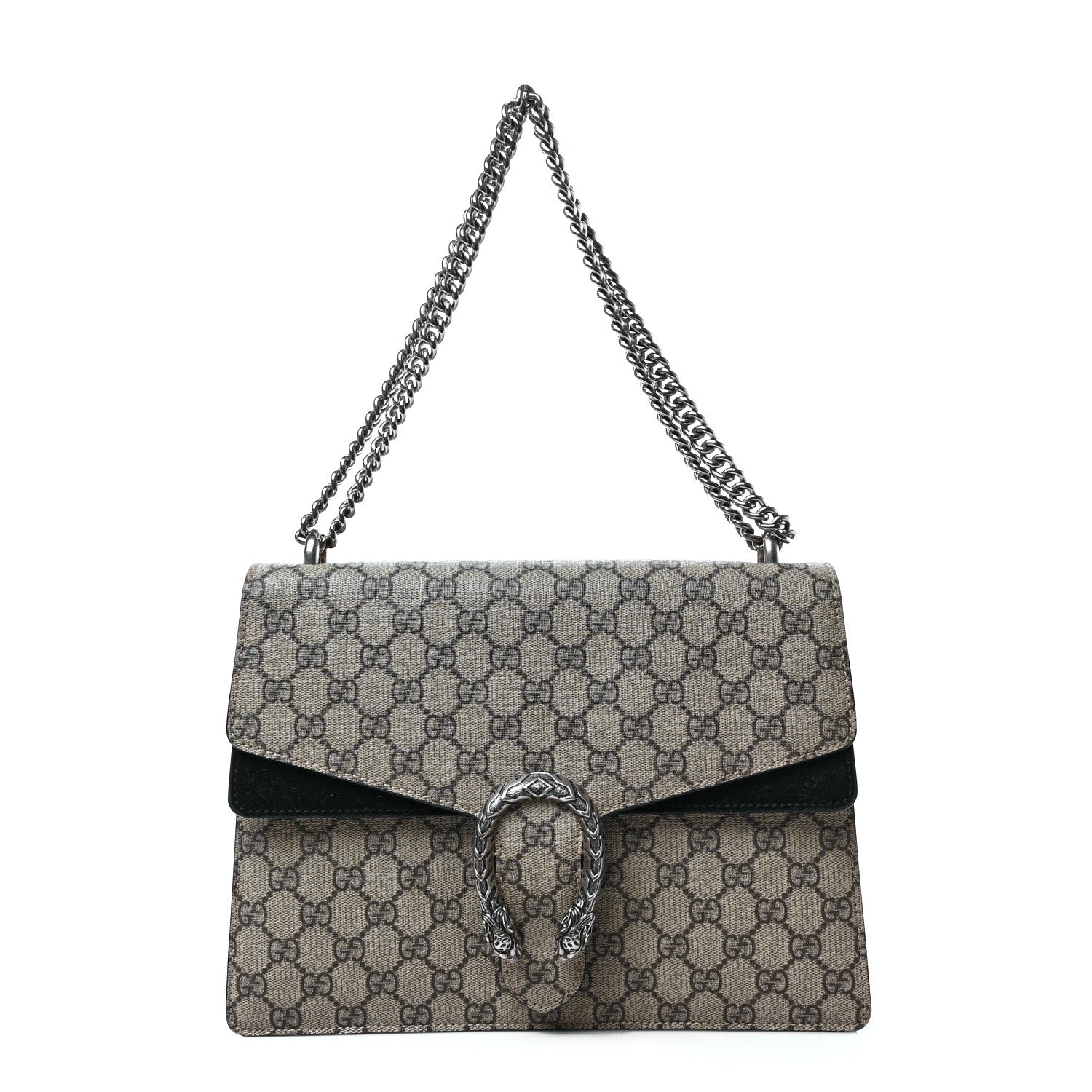 Gucci GG Supreme Monogram Medium Dionysus Shoulder Bag Black 1 of 10