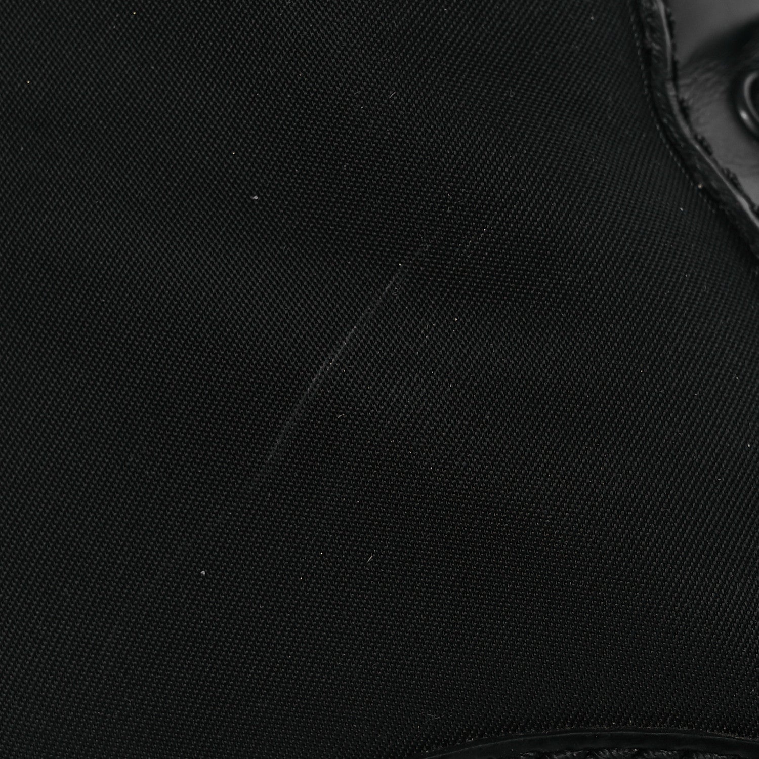 Prada Spazzolato Rois Nylon Metal Triangle Logo Monolith Pouch Pocket 55mm Boots 38 Black 12 of 15
