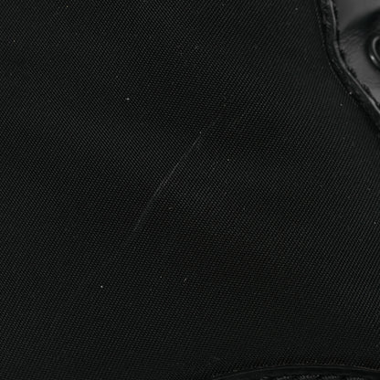 Prada Spazzolato Rois Nylon Metal Triangle Logo Monolith Pouch Pocket 55mm Boots 38 Black 12 of 15