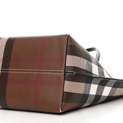 Burberry E-Canvas Check Medium Soft TB Tote Dark Birch Brown 9 of 10