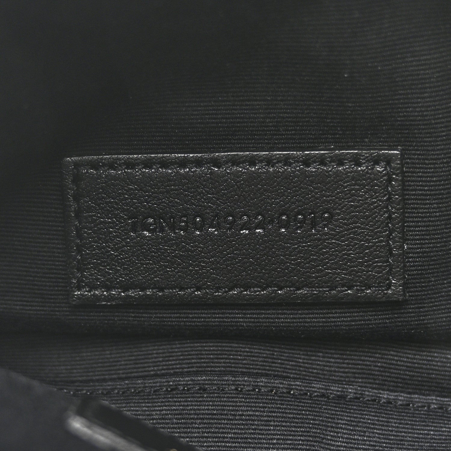 Saint Laurent Grain De Poudre Chevron Monogram Bill Pouch Black 7 of 11