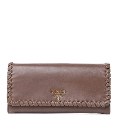 Prada Glace Infilature Flap Wallet Argilla Pomice 1 of 15