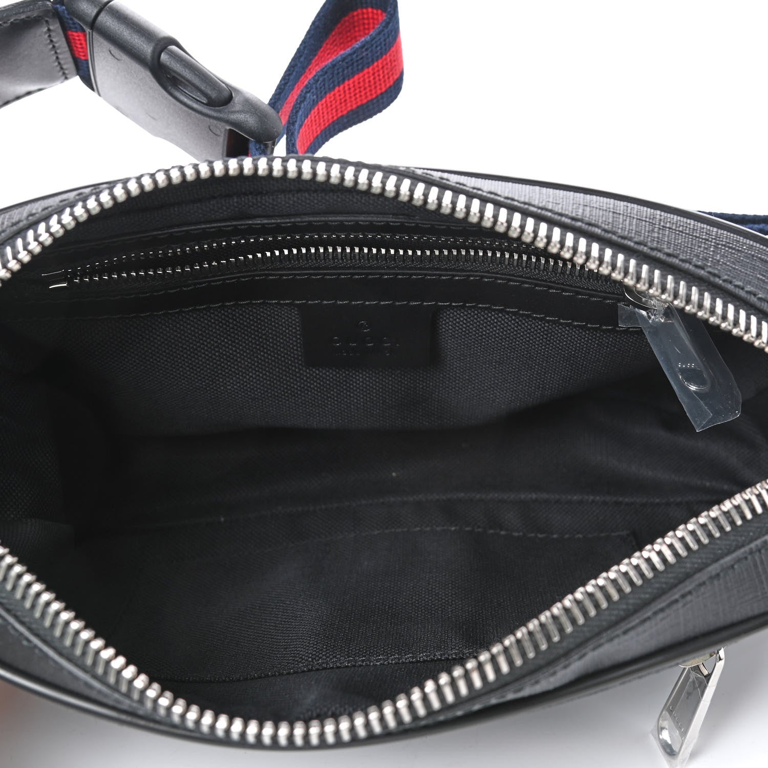 Gucci Soft GG Supreme Monogram Web Belt Bag Black Grey 3 of 4