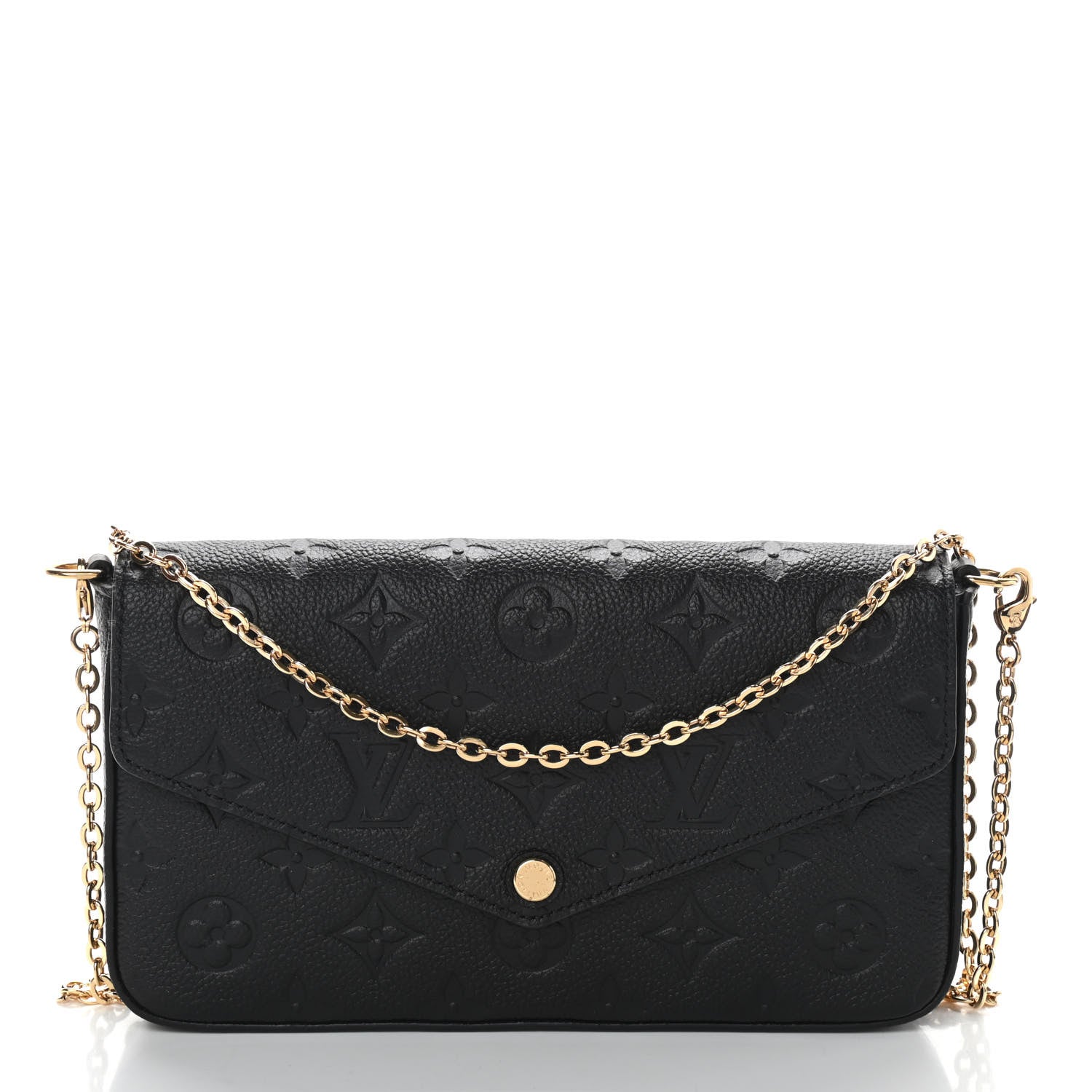 Louis Vuitton Empreinte Pochette Felicie Chain Wallet Black 3 of 10