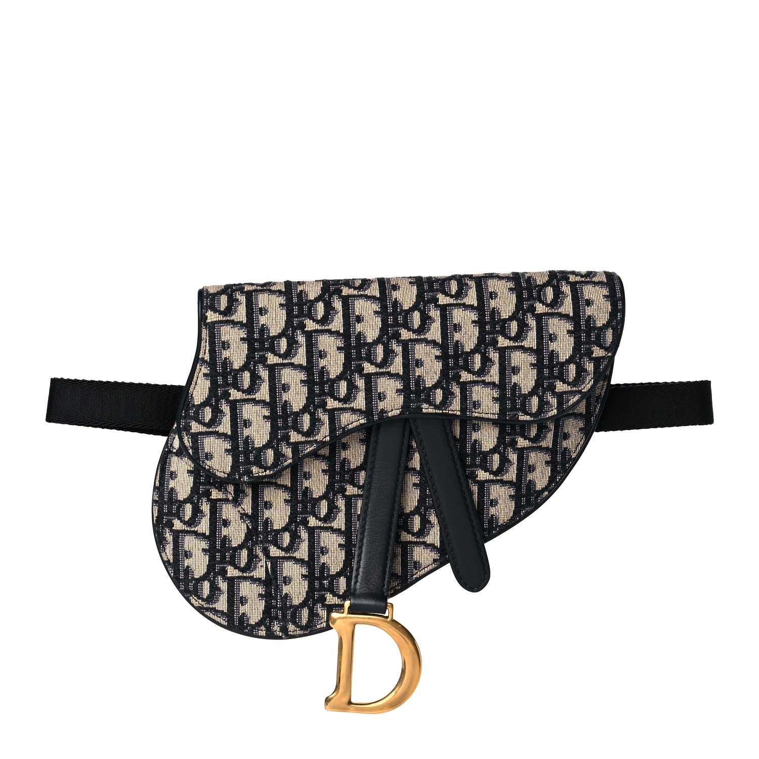 Christian Dior Oblique Saddle Belt Pouch Blue 1 of 8