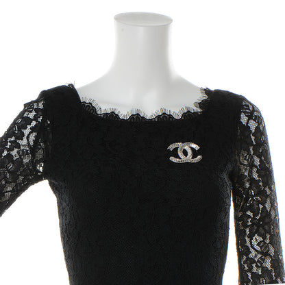 Chanel Baguette Crystal CC Brooch Silver 2 of 6