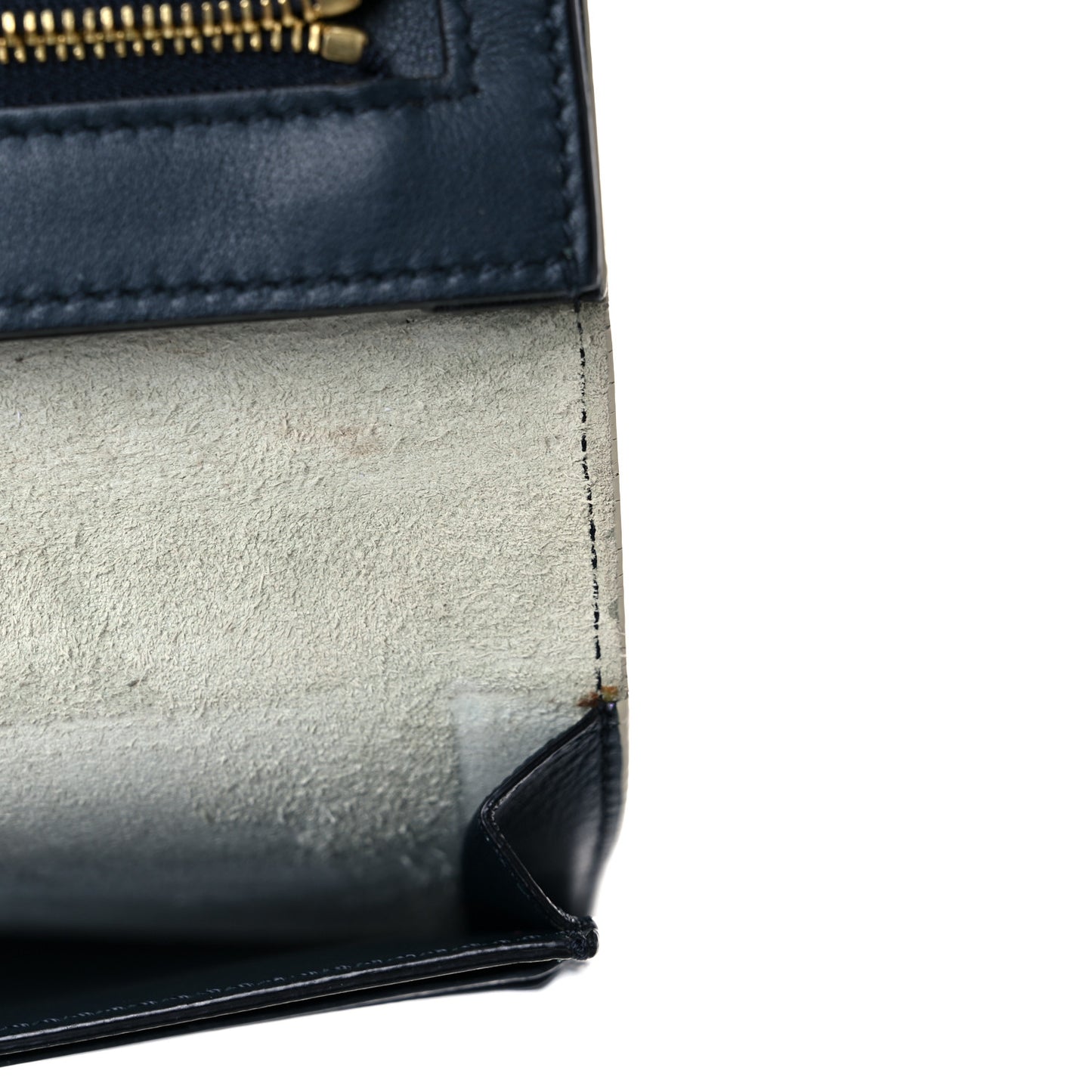 Grained Calfskin Large Multifunction Strap Wallet Pistachio
