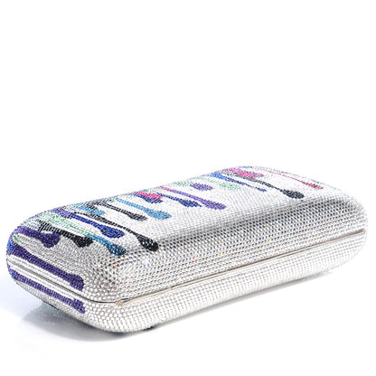 Judith Leiber Swarovski Crystal Drips Minaudiere Clutch Multicolor 4 of 8