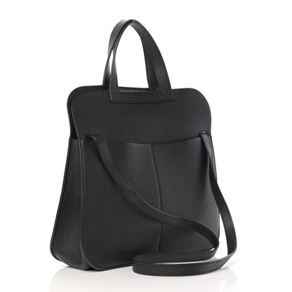 Hermes Taurillon Clemence Halzan 31 GM Black 4 of 13