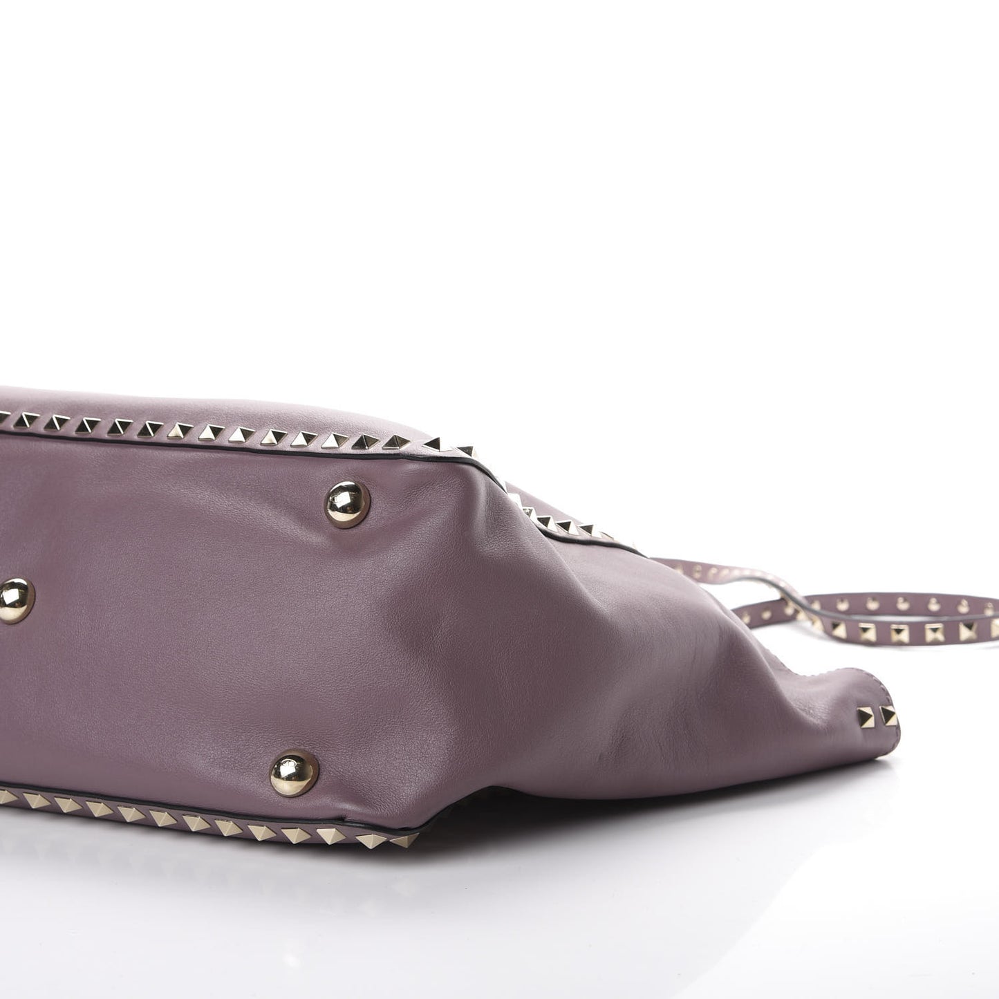Vitello Medium Rockstud Tote Dark Mauve