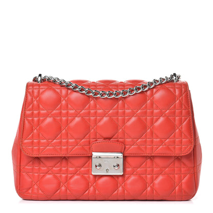 Christian Dior Lambskin Cannage Large Miss Dior Flap Vermillion 1 of 20