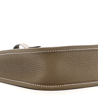 Hermes Taurillon Clemence Amazone Evelyne TPM Etoupe Bleu Indigo 9 of 11