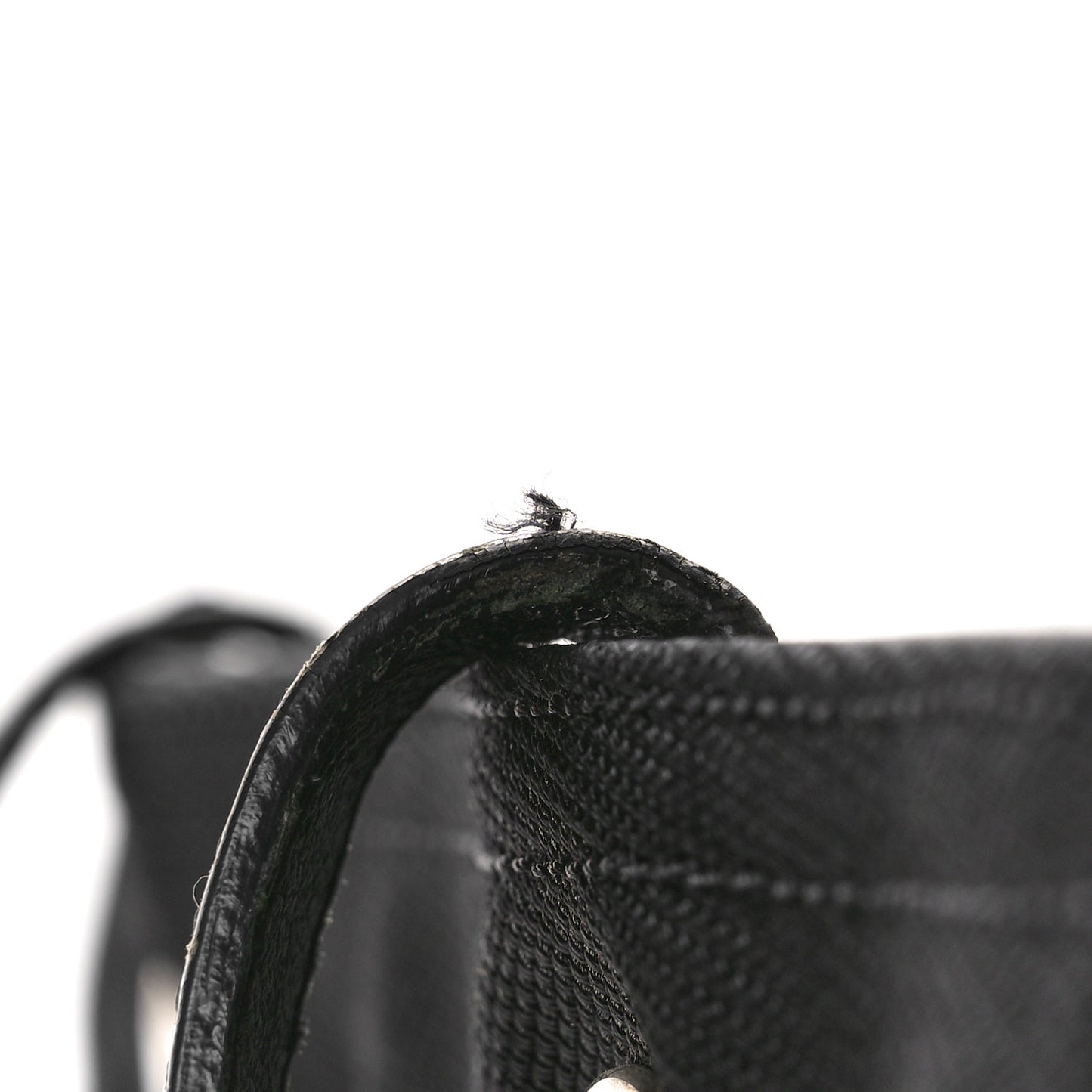 Coated Canvas Quilted Large Paris Biarritz Tote Black